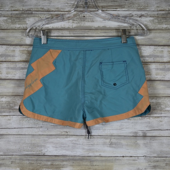 Body Glove Teal with Orange Lining Shorts sz Med - Picture 4 of 4
